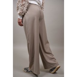 PANTALONI LUNGI CADERE USOARA CU ELASTIC IN TALIE FERRATO Bej S-M