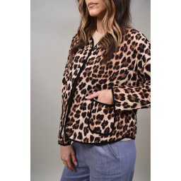 JACHETA IMPRIMEU CU CAPSE MATLASATA SUBTIRE MONTECELIO TALIE UNICA Animal Print