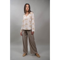 CAMASA CU BRODERIE CU NASTURI ARIGNANO Bej Deschis S-M