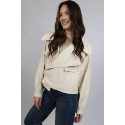 GEACA PETRECUTA CU EFECT DE PIELE MIA CASUAL CHIC Bej TALIE UNICA