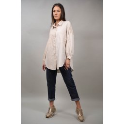 CAMASA OXFORD IN DUNGI BALOCCO Bej TALIE UNICA