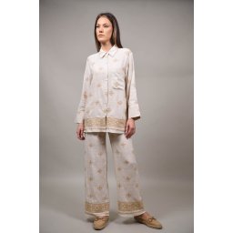 CAMASA CU BRODERIE APLICATA PAGANICO Bej M-L