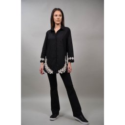 CAMASA OXFORD DIN BUMBAC SONIA Negru S-M