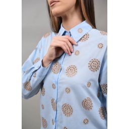 CAMASA CU MANDALE FOGLIZZO TALIE UNICA Baby Blue