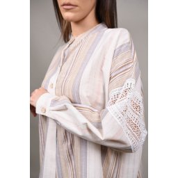 BLUZA IN DUNGI COLORATE CU BRODERIE AMORINO Alb TALIE UNICA