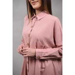 ROCHIE LUNGA STIL CAMASA OVERSIZE LUMINAREZZO TALIE UNICA Rose