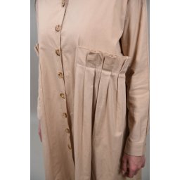 ROCHIE LUNGA STIL CAMASA OVERSIZE LUMINAREZZO Bej TALIE UNICA