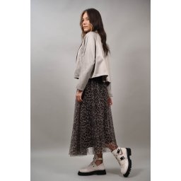FUSTA LUNGA TUL CU ELASTIC IN TALIE SPLENDIDO TALIE UNICA Animal Print