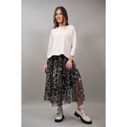 FUSTA LUNGA TUL CU ELASTIC IN TALIE SPLENDIDO TALIE UNICA Snake Print