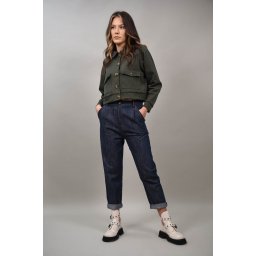 JACHETA SCURTA SOFT CU BUZUNARE APLICATE ELSA TALIE UNICA Kaki
