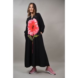 ROCHIE LUNGA CU BUZUNARE DALIE ARNAD TALIE UNICA Negru
