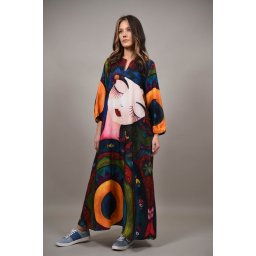 ROCHIE LUNGA CU BUZUNARE FATA ZEN GRAZIELLA TALIE UNICA Multicolora