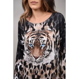 BLUZA SOFT CU MANECA LUNGA ANIMAL PRINT AIDO TALIE UNICA Animal Print