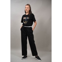PANTALONI CU TALIE COMBINATA FORANO TALIE UNICA Negru