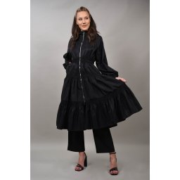 GEACA LUNGA FOITA TIP ROCHIE BRILLANZA S Negru