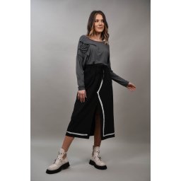 FUSTA DIN BUMBAC SPORT LUCE TALIE UNICA Negru