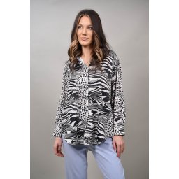 CAMASA PRINT ZEBRA RAPSODIA TALIE UNICA Negru