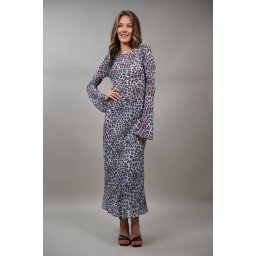 ROCHIE LUNGA CU MANECI ANIMAL PRINT VIVACE NEALLY M Albastru