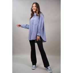 CAMASA OXFORD LUNGA IN DUNGI AGRI TALIE UNICA Denim