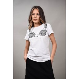 TRICOU APLICATII CASTI BREEZE Alb L-XL