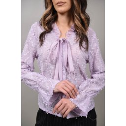 CAMASA CU PLUMETI LUMINATA M Lila