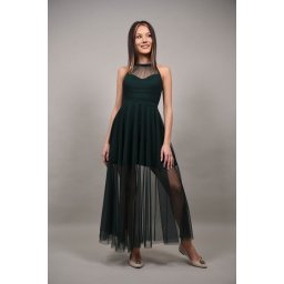 ROCHIE SCURTA BANCHET TUL BRILLANTE Verde XS-S