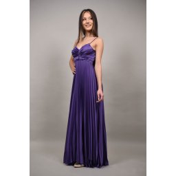 ROCHIE LUNGA DE OCAZIE PLISATA SPATE CUT OUT SI CUPE ROSINA NEALLY TALIE UNICA Violet