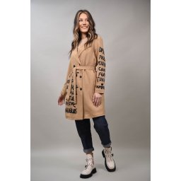 SACOU TIP TRENCH CU CORDON IN TALIE ZEFFIRATO Bej S-M