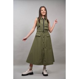 ROCHIE TIP SARAFAN CU CAPSE DUO PATTADA S Kaki