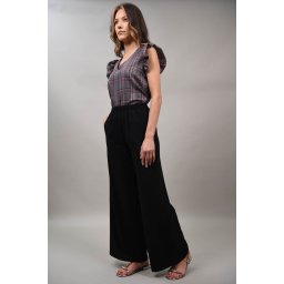 PANTALONI LARGI CU TALIE ELASTICA RADIANT L Negru