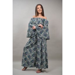 COMPLEU PANTALONI SI TOP CROP CU MANECA LUNGA VERONICA Verde S-M