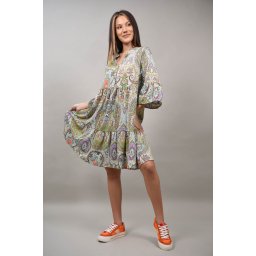 ROCHIE SCURTA MANECA 3/4 MOTIVE MANDALE OPULENTA Verde S-M