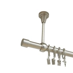 Galerie simpla prindere tavan capacel 19 mm crom mat