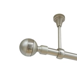 Galerie simpla prindere tavan fara inele james 19 mm crom mat