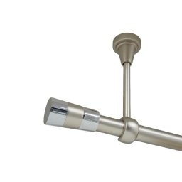 Galerie simpla prindere tavan fara inele valeo 19 mm crom mat
