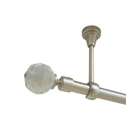 Galerie simpla prindere tavan fara inele kula crystal 19 mm crom mat