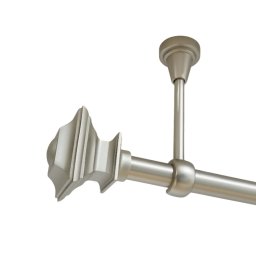 Galerie simpla prindere tavan fara inele verdi 19 mm crom mat