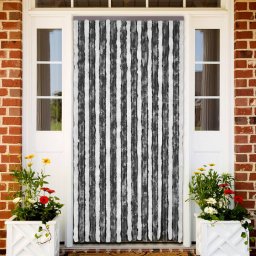 Perdea pentru insecte, gri si alb, 120 x 220 cm, chenille GartenMobel Dekor