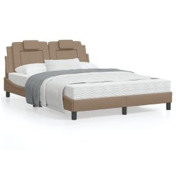 Cadru de pat cu LED, cappuccino, 120x200 cm, piele ecologica GartenMobel Dekor