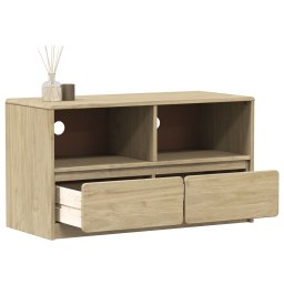 Dulap TV "SAUDA", stejar, 99x43x55 cm, lemn masiv de pin GartenMobel Dekor