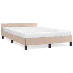 Cadru de pat cu tablie, cappuccino, 120x190 cm, piele ecologica GartenMobel Dekor