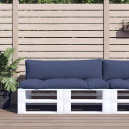 Perne canapea din paleti, 2 buc., bleumarin, textil Oxford GartenMobel Dekor