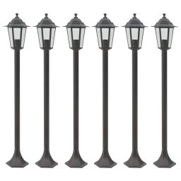 Stalp iluminare gradina, 6 buc., bronz, 110 cm, aluminiu, E27 GartenMobel Dekor