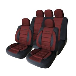 Huse scaune auto , calitate premium, marime universale, culoare rosu+negru