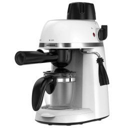 Espressor manual Heinner Kopy HEM-350WH, 3.5 bari, 0.24 L, Filtru din inox, Cana sticla, Alb