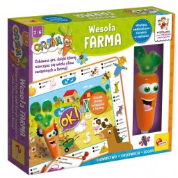 Set educativ Carotina Happy Farm, Plastic, 3 ani+, Multicolor