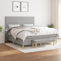 Pat continental, gri deschis, 180x200 cm, material textil GartenMobel Dekor