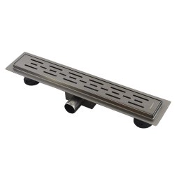 Rigola dus Ermetiq 60 cm, cu gratar inox, 50 mm cu izolatie, Classic Gray Gun Metal,