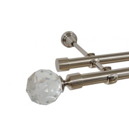 Galerie dubla fara inele kula crystal 19 mm inox
