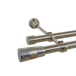Galerie dubla fara inele valeo crom 19 mm inox